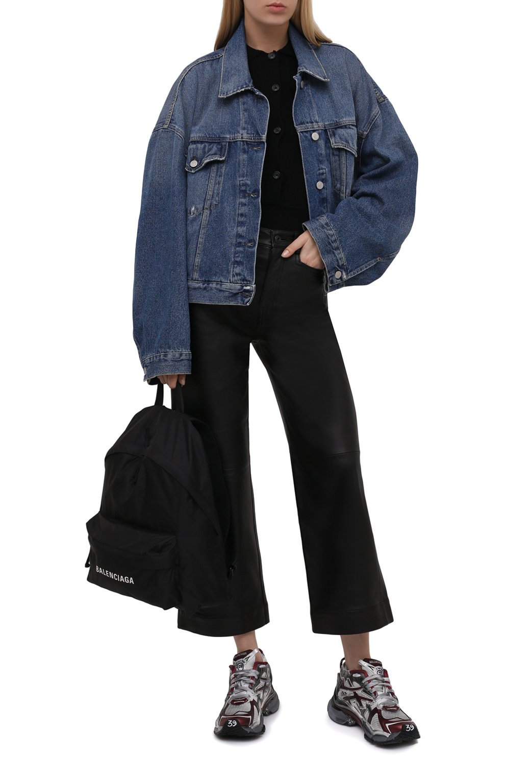 Комбинированные кроссовки runner BALENCIAGA серого цвета по цене 106500 руб., арт. 677402/W3RB3, фото 2 Комбинированные кроссовки runner BALENCIAGA, арт. 677402/W3RB3, фото 2