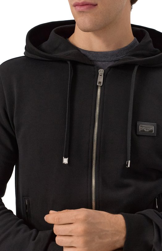 Хлопковая толстовка Dolce & Gabbana G9IF0T/G7JYX Чёрный  G9IF0T/G7JYX Фото 5