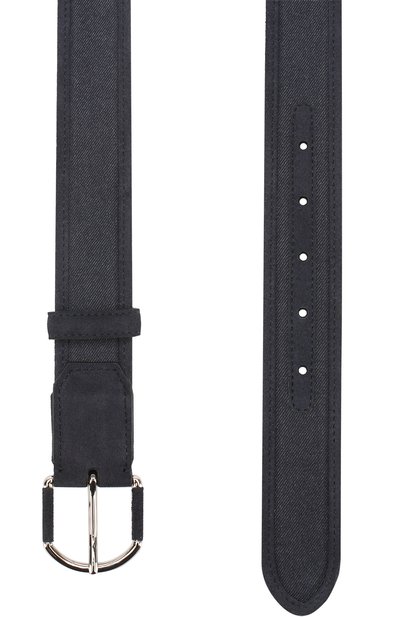 Текстильный ремень с замшевой отделкой LORO PIANA темно-синего цвета по цене 57100 руб., арт. FAG4099, фото 2 Текстильный ремень с замшевой отделкой LORO PIANA, арт. FAG4099, фото 2