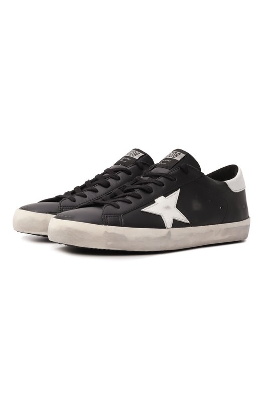 Кожаные кеды Superstar Golden Goose Deluxe Brand GMF00101.F000321 Чёрный GMF00101.F000321