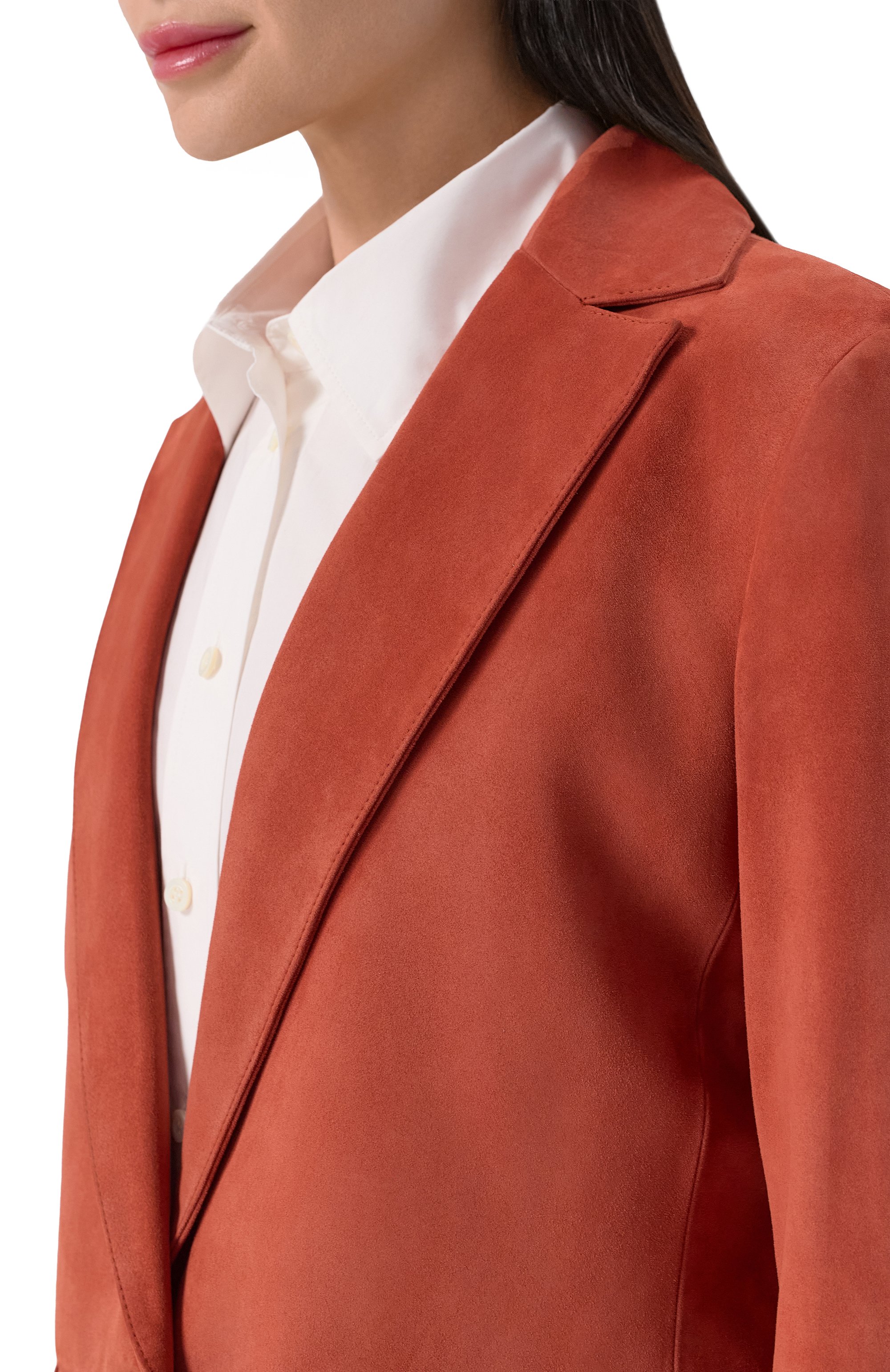 Замшевый жакет MVST оранжевого цвета по цене 372500 руб., арт. M25.1PW.L011/METIS SUEDE 0.6 MM, фото 5 Замшевый жакет MVST, арт. M25.1PW.L011/METIS SUEDE 0.6 MM, фото 5