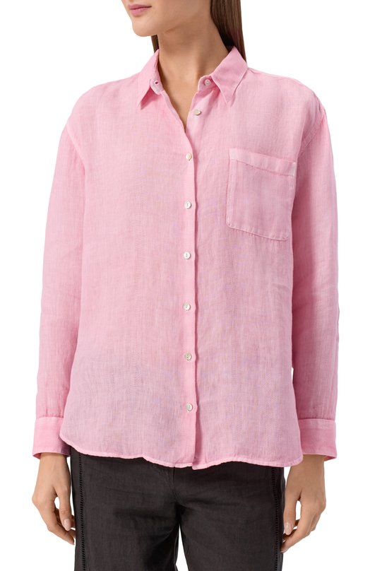Льняная рубашка 120% Lino 33ALIW19GE/0000115_001 Розовый  33ALIW19GE/0000115_001 Фото 3