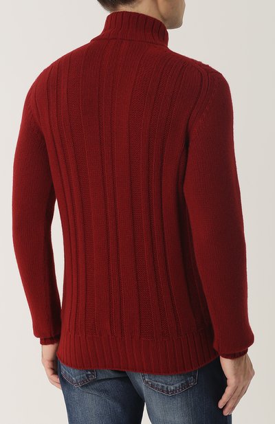 Кашемировый свитер фактурной вязки с воротником на молнии LORO PIANA, арт. FAG4442, фото 4