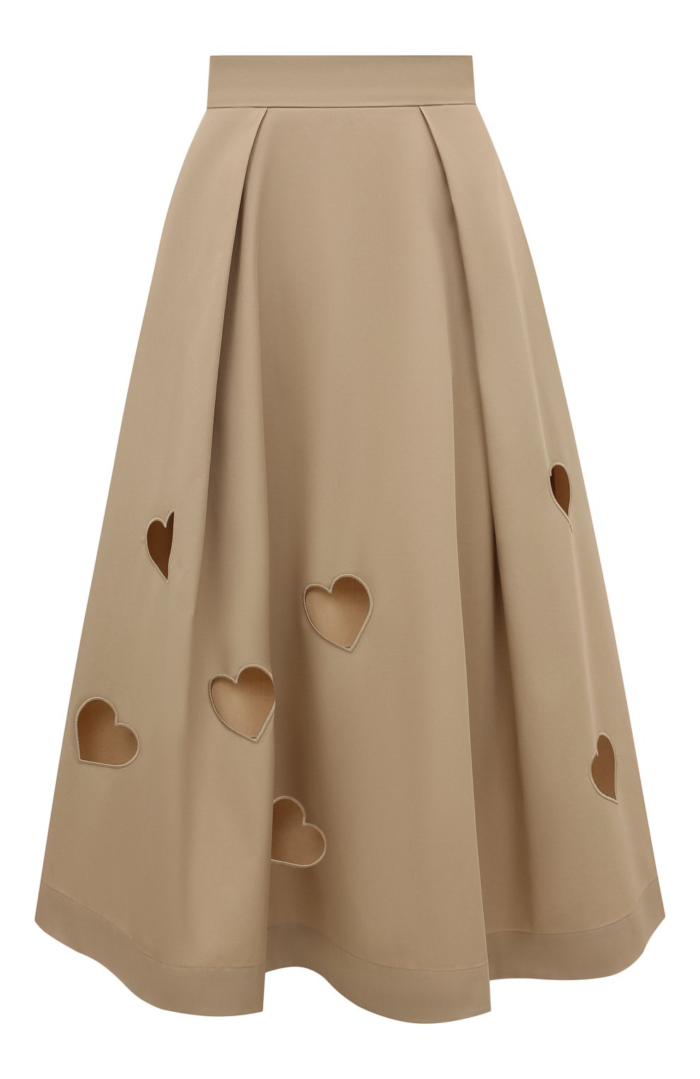 Хлопковая юбка MSGM бежевого цвета по цене 53800 руб., арт. 3241MDD24 227106, фото 1 Хлопковая юбка MSGM, арт. 3241MDD24 227106, фото 1