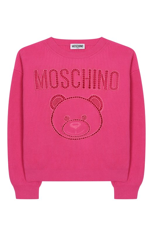 

Хлопковый пуловер Moschino, Розовый
