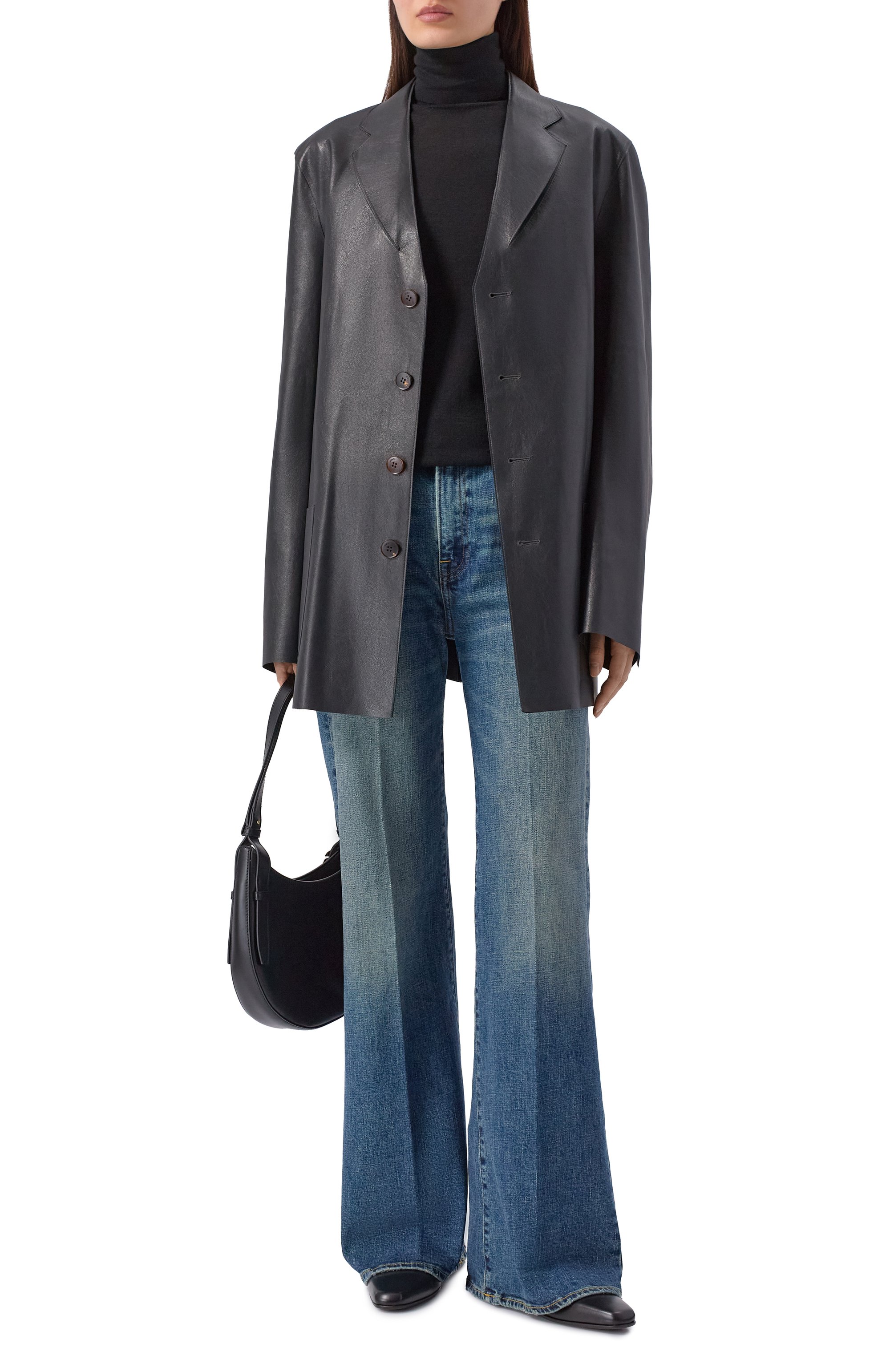 Жакет из экокожи GOOROO черного цвета по цене 237060 руб., арт. LJT002-9073-900-FW25/26, фото 2 Жакет из экокожи GOOROO, арт. LJT002-9073-900-FW25/26, фото 2