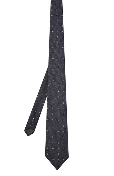 Шелковый галстук CANALI темно-синего цвета по цене 11500 руб., арт. 18/HJ03297, фото 2 Шелковый галстук CANALI, арт. 18/HJ03297, фото 2