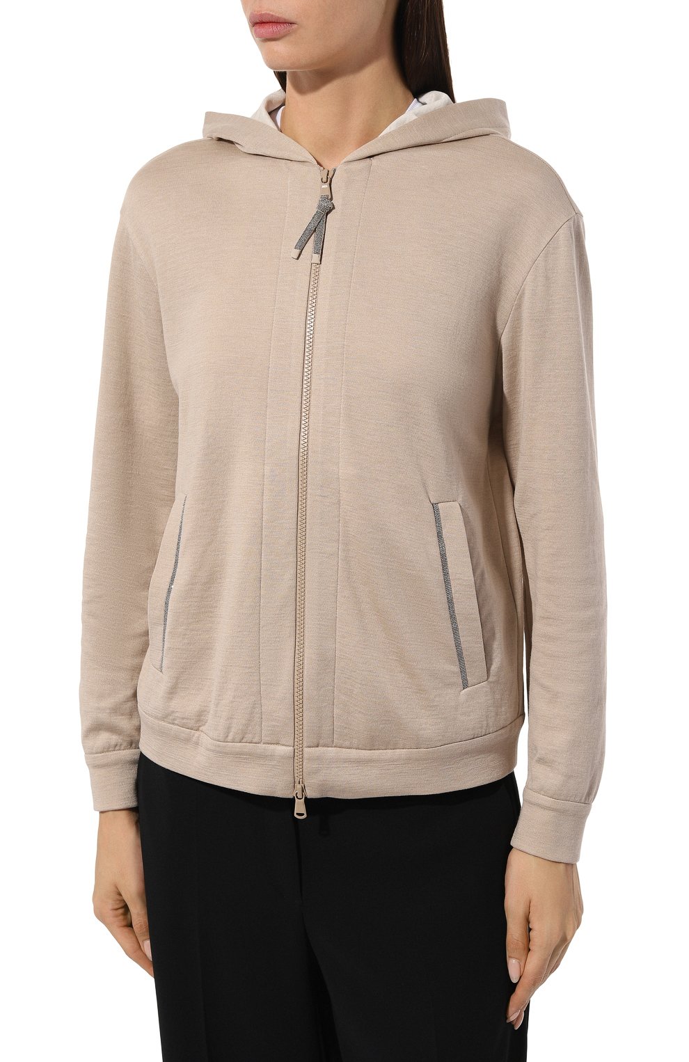 Толстовка из хлопка и шелка BRUNELLO CUCINELLI, арт. MD828B1065, фото 3