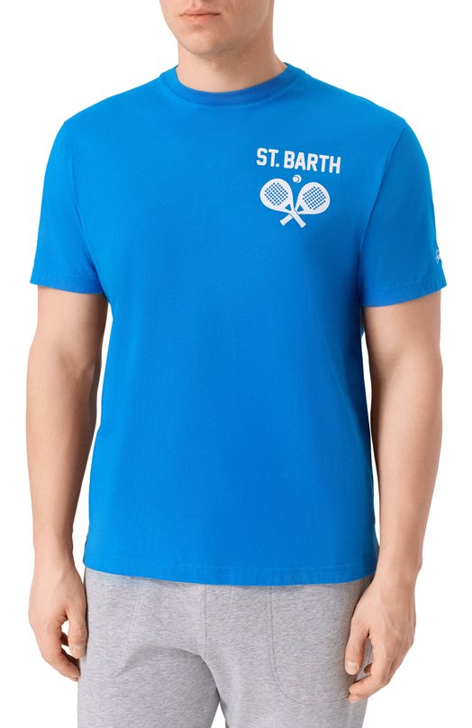 Хлопковая футболка MC2 Saint Barth ARN0001-03181I/ARN0TT Синий  ARN0001-03181I/ARN0TT Фото 3