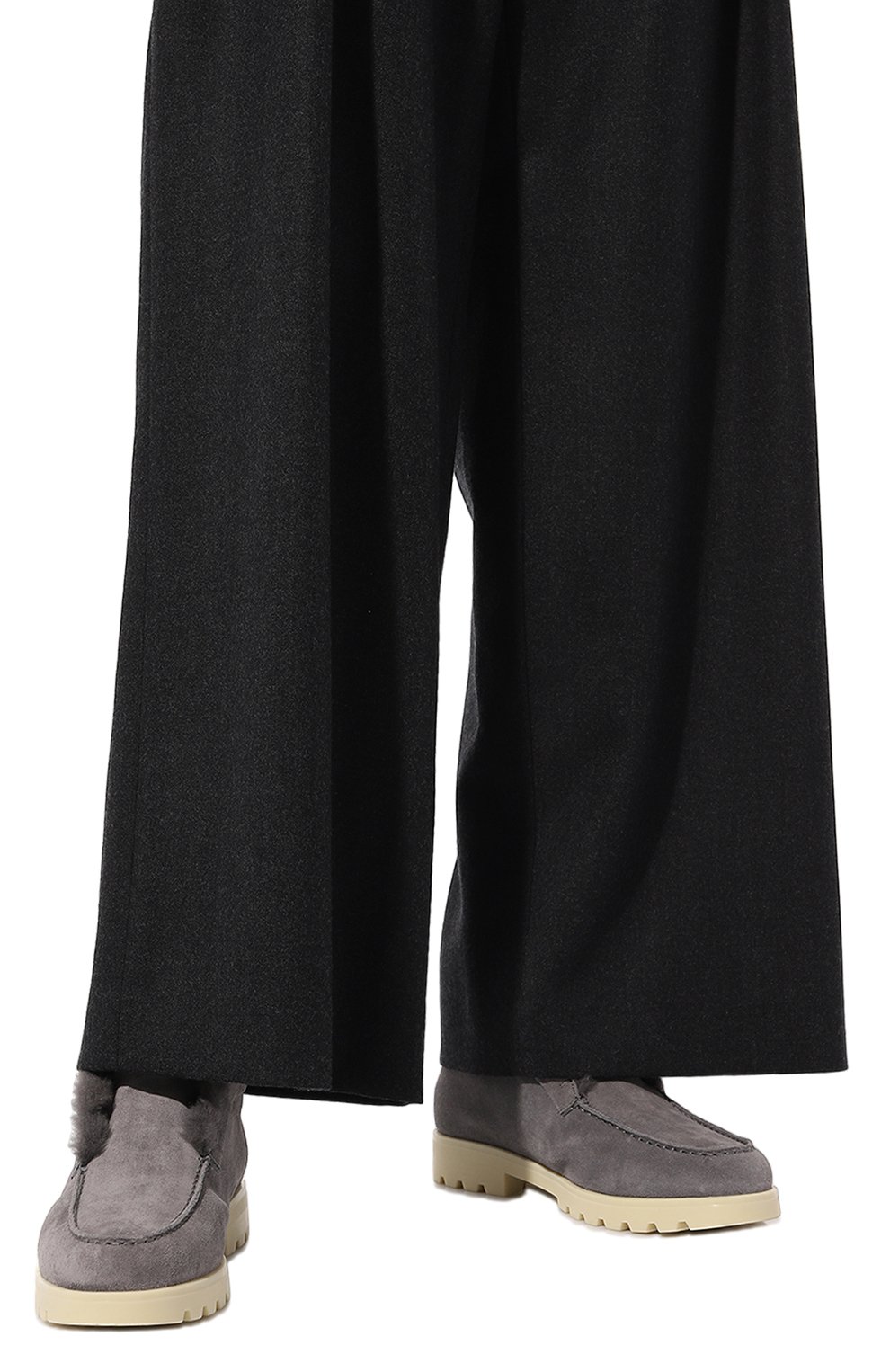 Замшевые ботинки yalta SANTONI серого цвета по цене 79950 руб., арт. WUDR58457TIRAPFR, фото 3 Замшевые ботинки yalta SANTONI, арт. WUDR58457TIRAPFR, фото 3