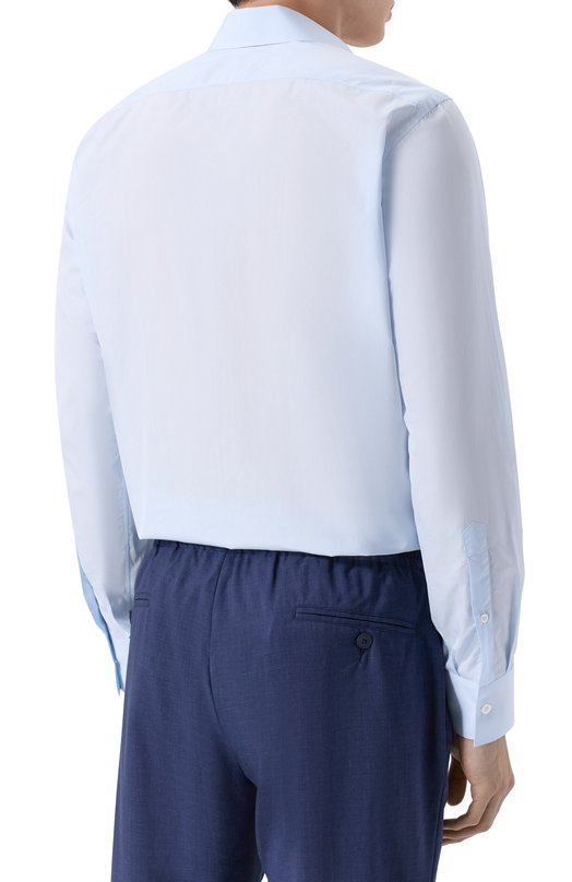 Хлопковая сорочка MVST M0RBIDA/ALBERT0/SQUARED/F339463-KING S0YELLA 240/G Голубой  M0RBIDA/ALBERT0/SQUARED/F339463-KING S0YELLA 240/G Фото 4