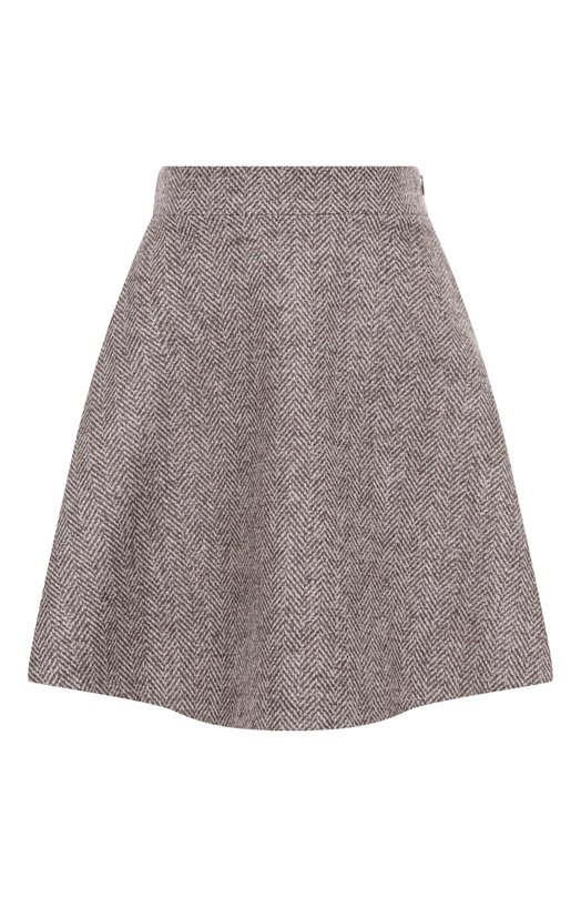Шелковая юбка Brunello Cucinelli MG529G3919 Коричневый MG529G3919