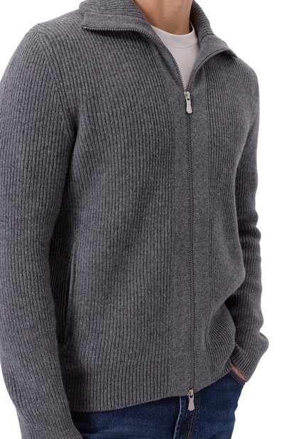 Шерстяной кардиган GRAN SASSO серого цвета по цене 51300 руб., арт. 23112/25075, фото 5 Шерстяной кардиган GRAN SASSO, арт. 23112/25075, фото 5