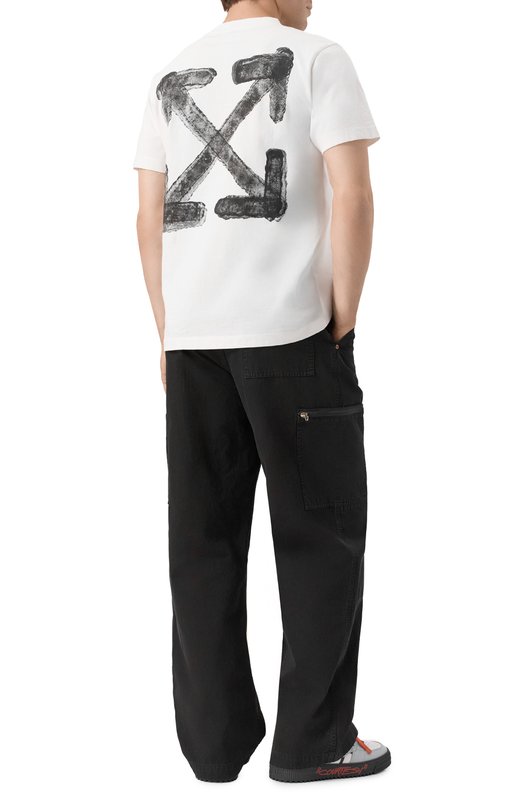 Хлопковая футболка Off-White 0MAA027S25JER00B Белый  0MAA027S25JER00B Фото 2