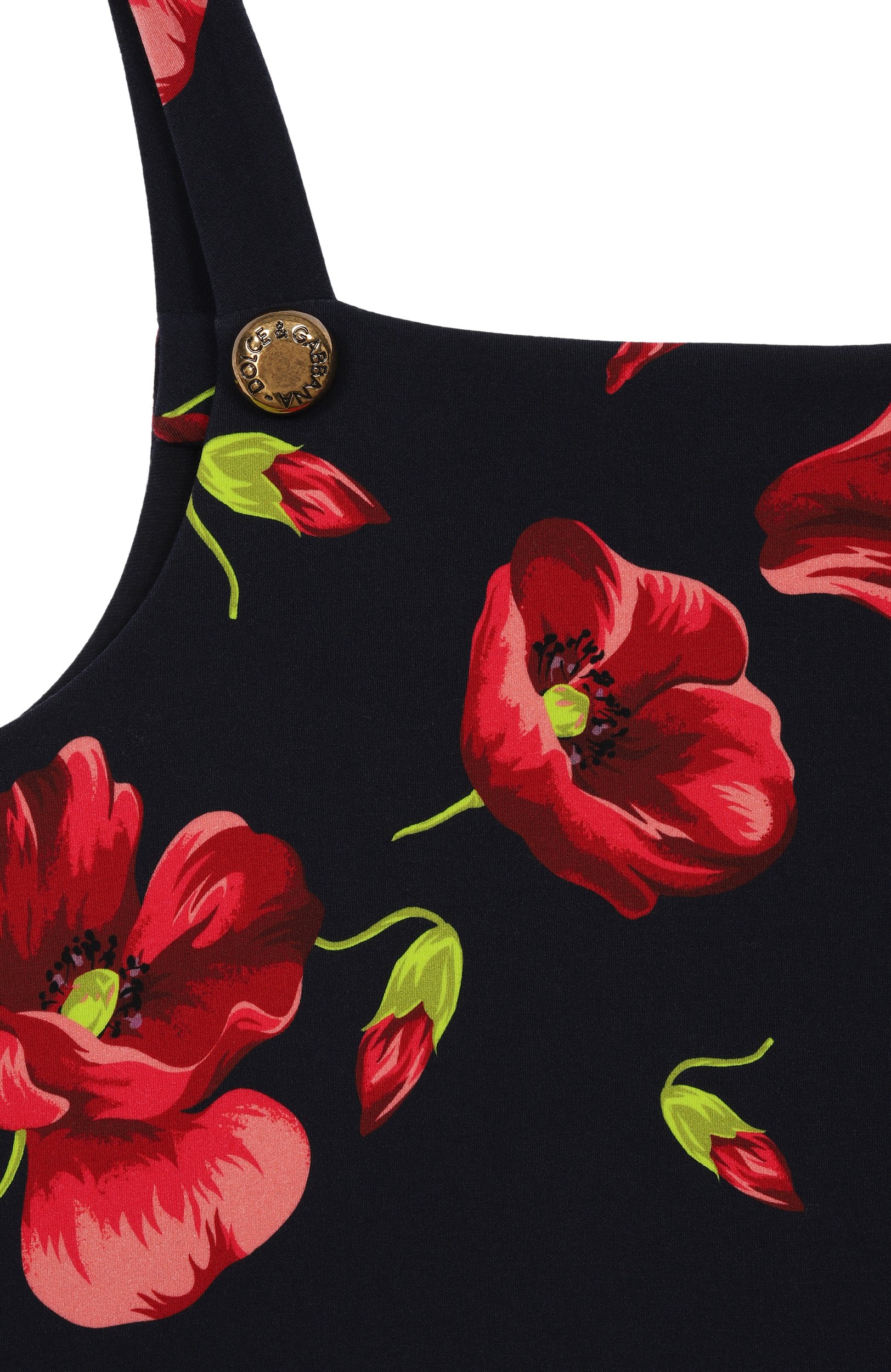 Хлопковый сарафан DOLCE & GABBANA темно-синего цвета по цене 57500 руб., арт. L5JDBI/HSGBD, фото 3 Хлопковый сарафан DOLCE & GABBANA, арт. L5JDBI/HSGBD, фото 3