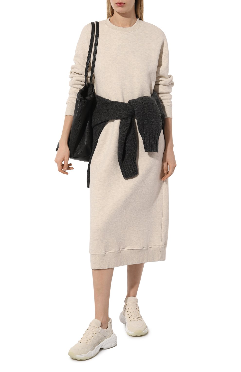 Платье из хлопка и вискозы ELECTRIC AND ROSE бежевого цвета по цене 38300 руб., арт. WDR106C0S0, фото 2 Платье из хлопка и вискозы ELECTRIC AND ROSE, арт. WDR106C0S0, фото 2