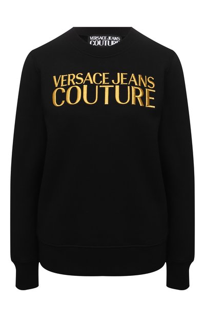 Женский хлопковый свитшот VERSACE JEANS COUTURE, арт. 71HAIT01-71DP309 R L0G0 EMBR0 C0TT0N/CF00T