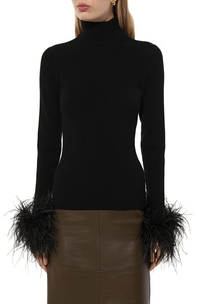 Водолазка с отделкой перьями ALINE, арт. AL160601-1, фото 3