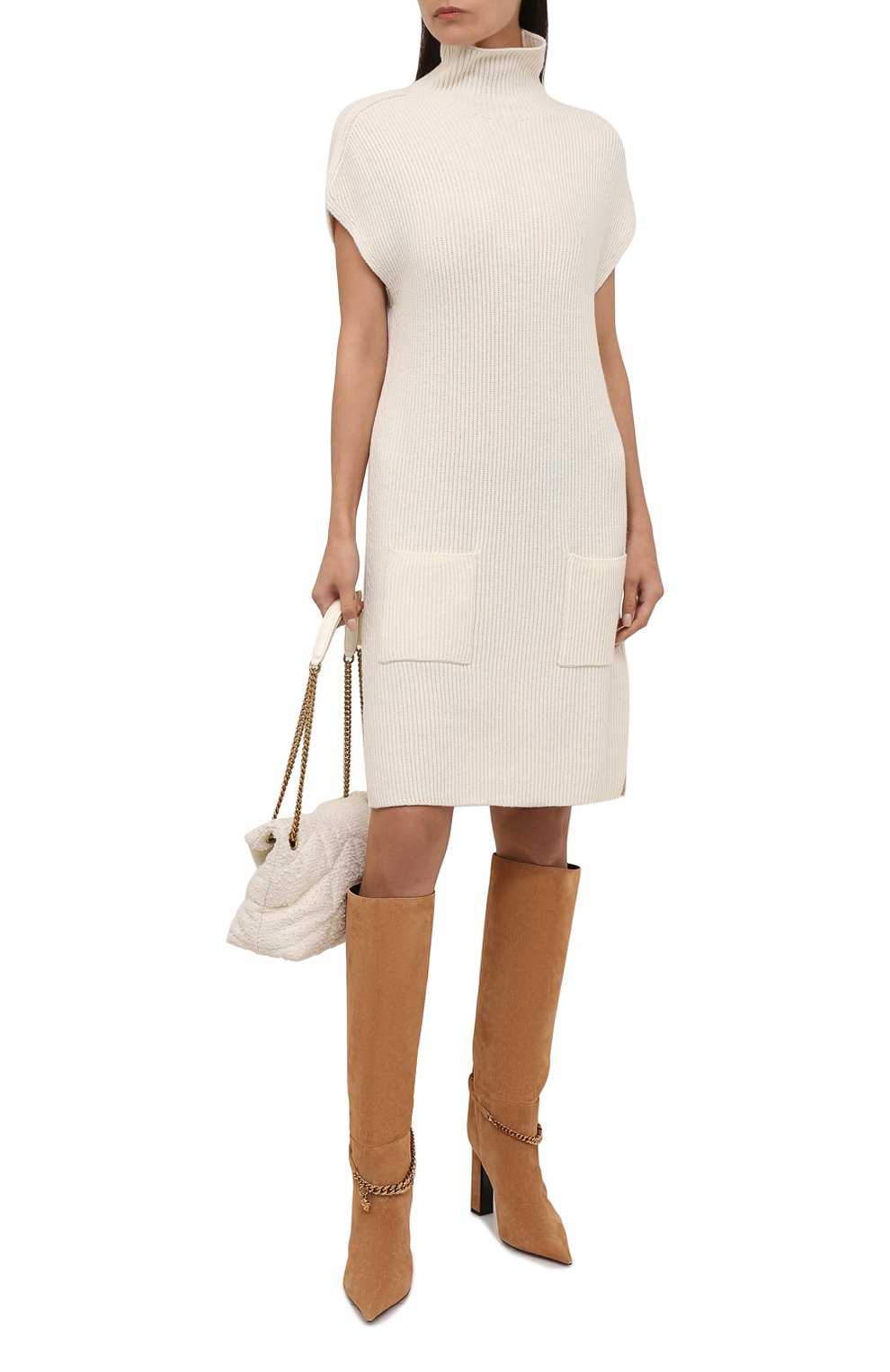 Кашемировое платье RALPH LAUREN кремового цвета по цене 182500 руб., арт. 290856348, фото 2 Кашемировое платье RALPH LAUREN, арт. 290856348, фото 2