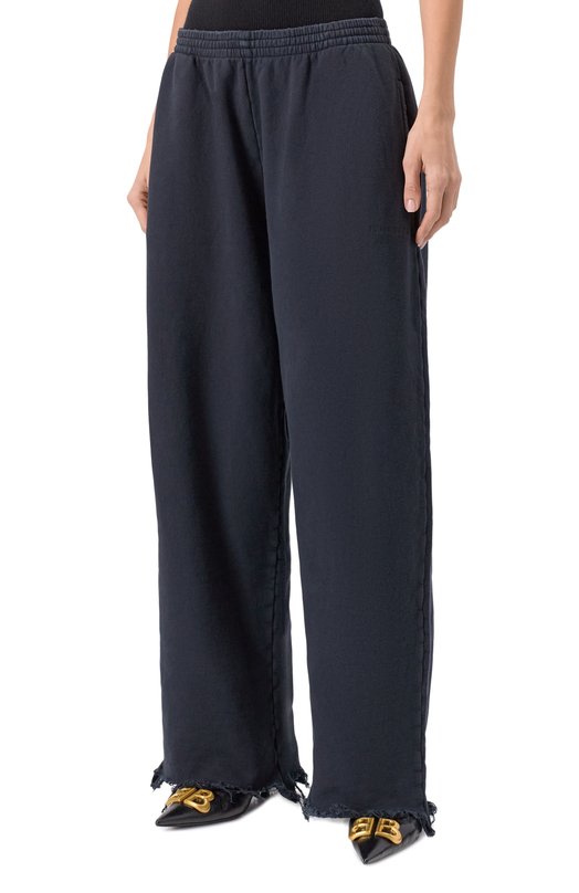 Хлопковые брюки Balenciaga 783401/TSVD4 Чёрный  783401/TSVD4 Фото 3