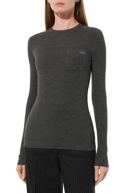 Пуловер из шерсти и шелка PRADA, арт. P24C1N-1XA3-F0480-202, фото 3