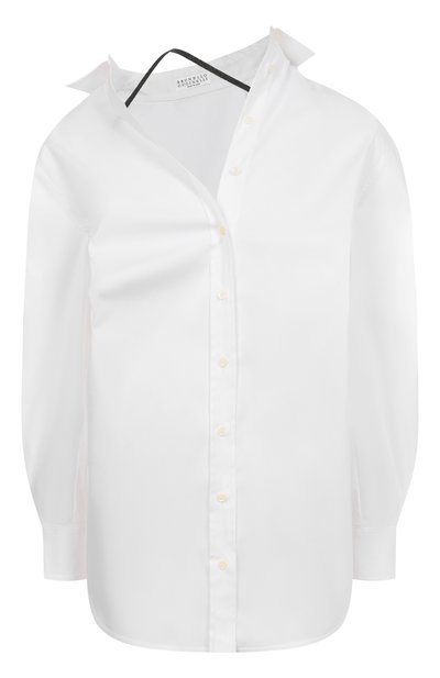 Женская хлопковая рубашка BRUNELLO CUCINELLI, арт. MP091ND806