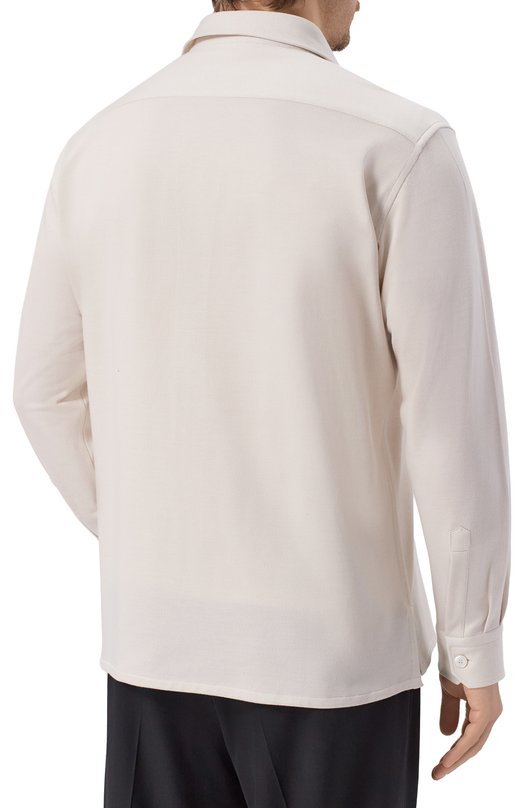 Хлопковая рубашка Stefano Ricci CJ008184/TE3101 Кремовый  CJ008184/TE3101 Фото 4