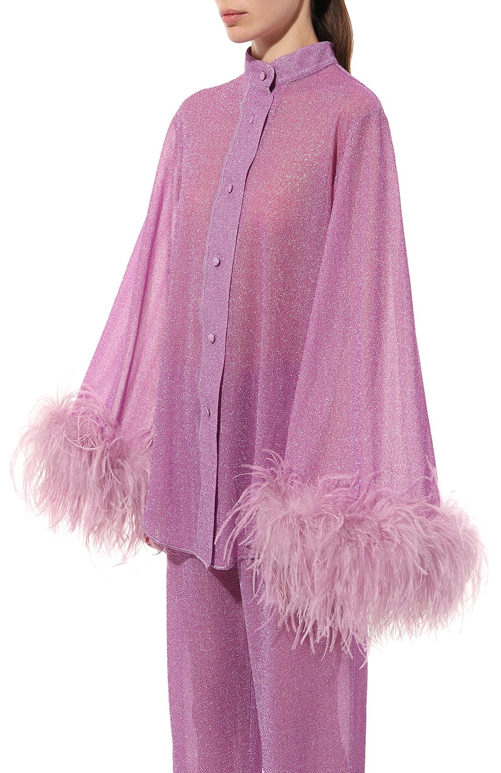 Блузка с отделкой перьями OSEREE, арт. LSF213, фото 3