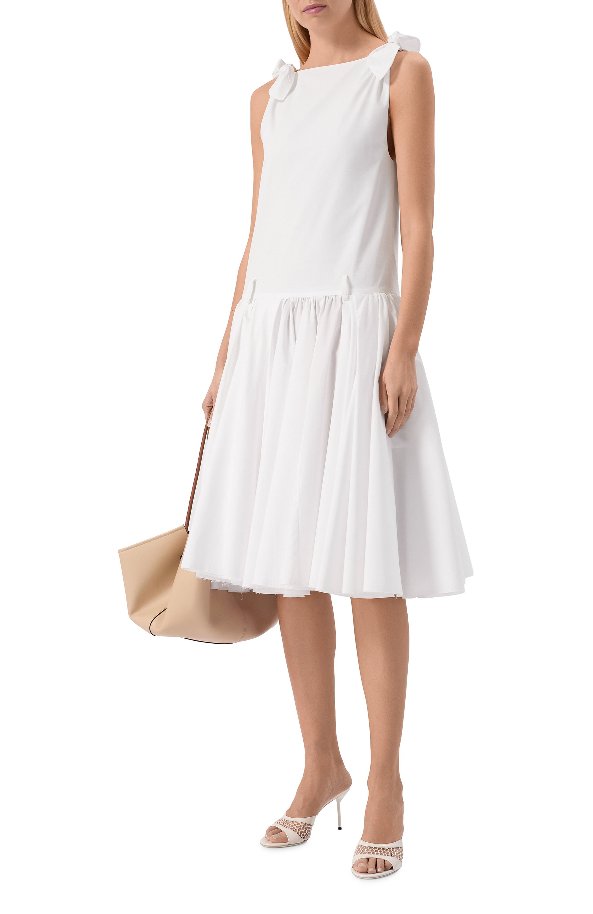 Хлопковое платье N21 белого цвета по цене 106500 руб., арт. H081/0187, фото 2 Хлопковое платье N21, арт. H081/0187, фото 2