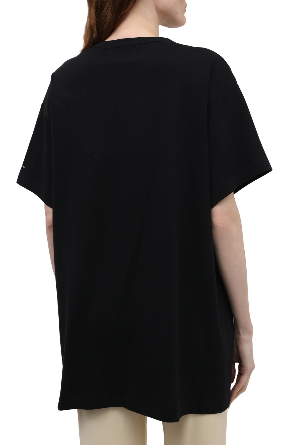 Хлопковая футболка YOHJI YAMAMOTO черного цвета по цене 17350 руб., арт. FD-T06-072, фото 4 Хлопковая футболка YOHJI YAMAMOTO, арт. FD-T06-072, фото 4