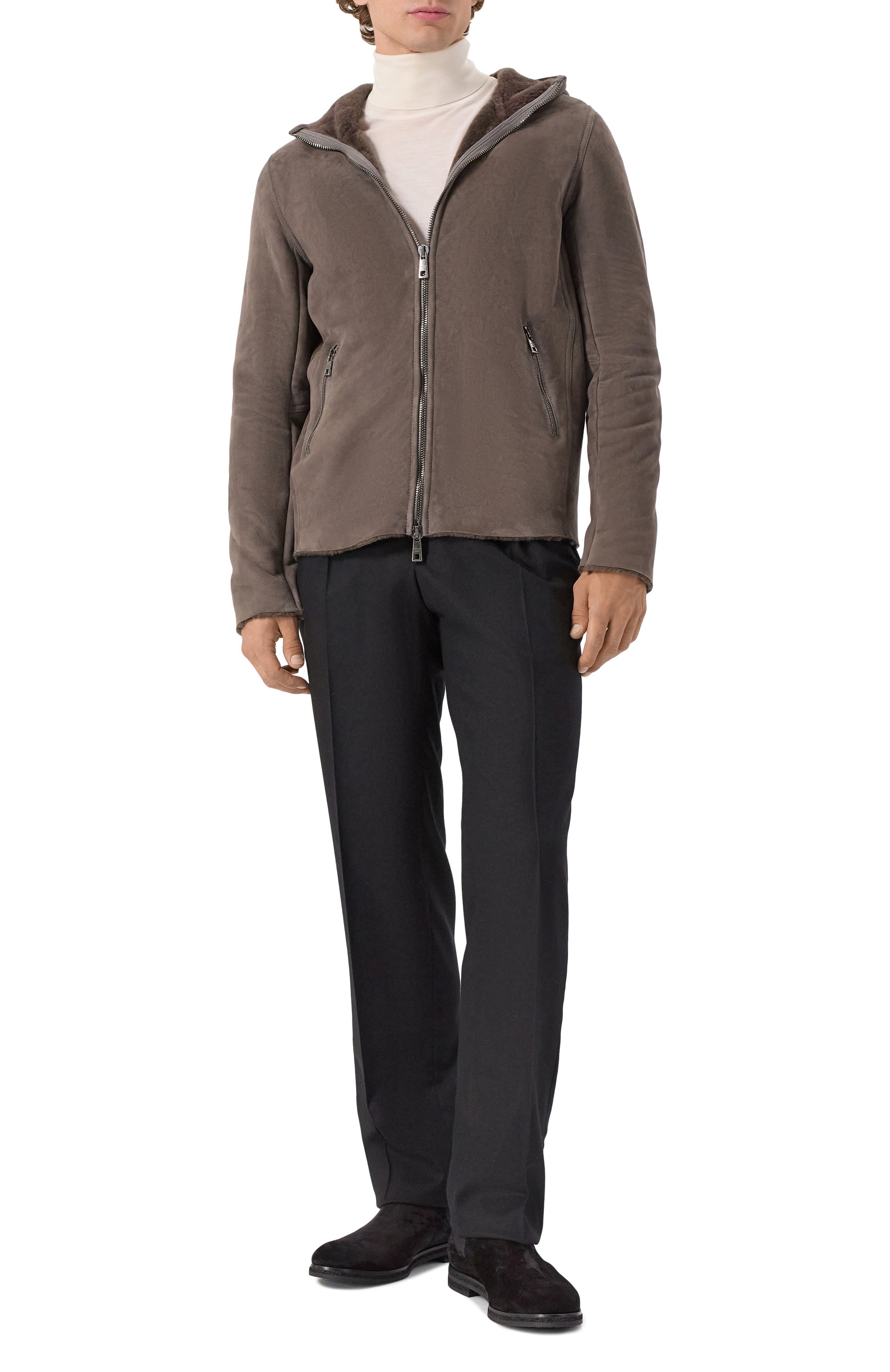 Дубленка GIORGIO BRATO коричневого цвета по цене 317000 руб., арт. GU26F26018SHTM, фото 2 Дубленка GIORGIO BRATO, арт. GU26F26018SHTM, фото 2