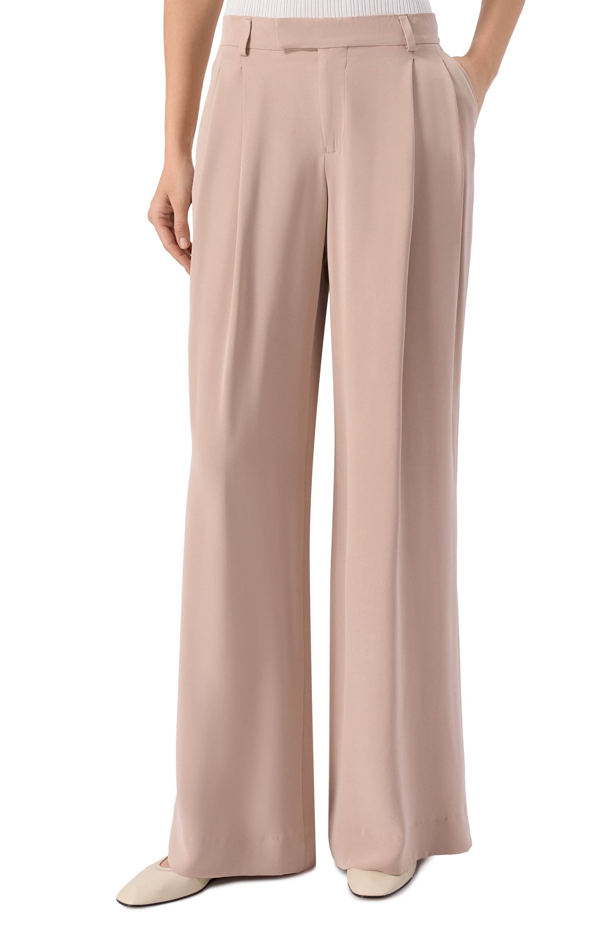 Шелковые брюки JACOB LEE светло-розового цвета по цене 158000 руб., арт. WTP056SS25-SCPB, фото 3 Шелковые брюки JACOB LEE, арт. WTP056SS25-SCPB, фото 3