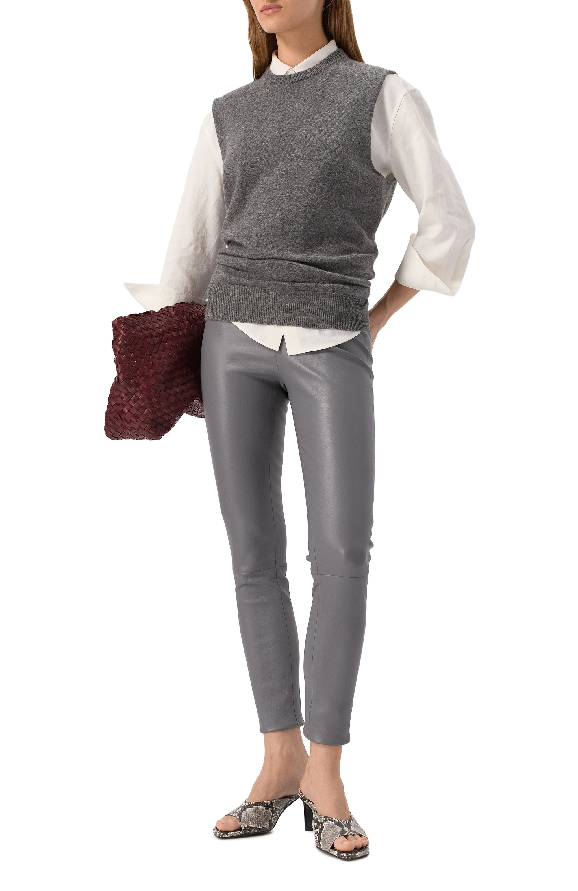 Кожаные легинсы FREEAGE, арт. DA23.PT112.0000.991, фото 2