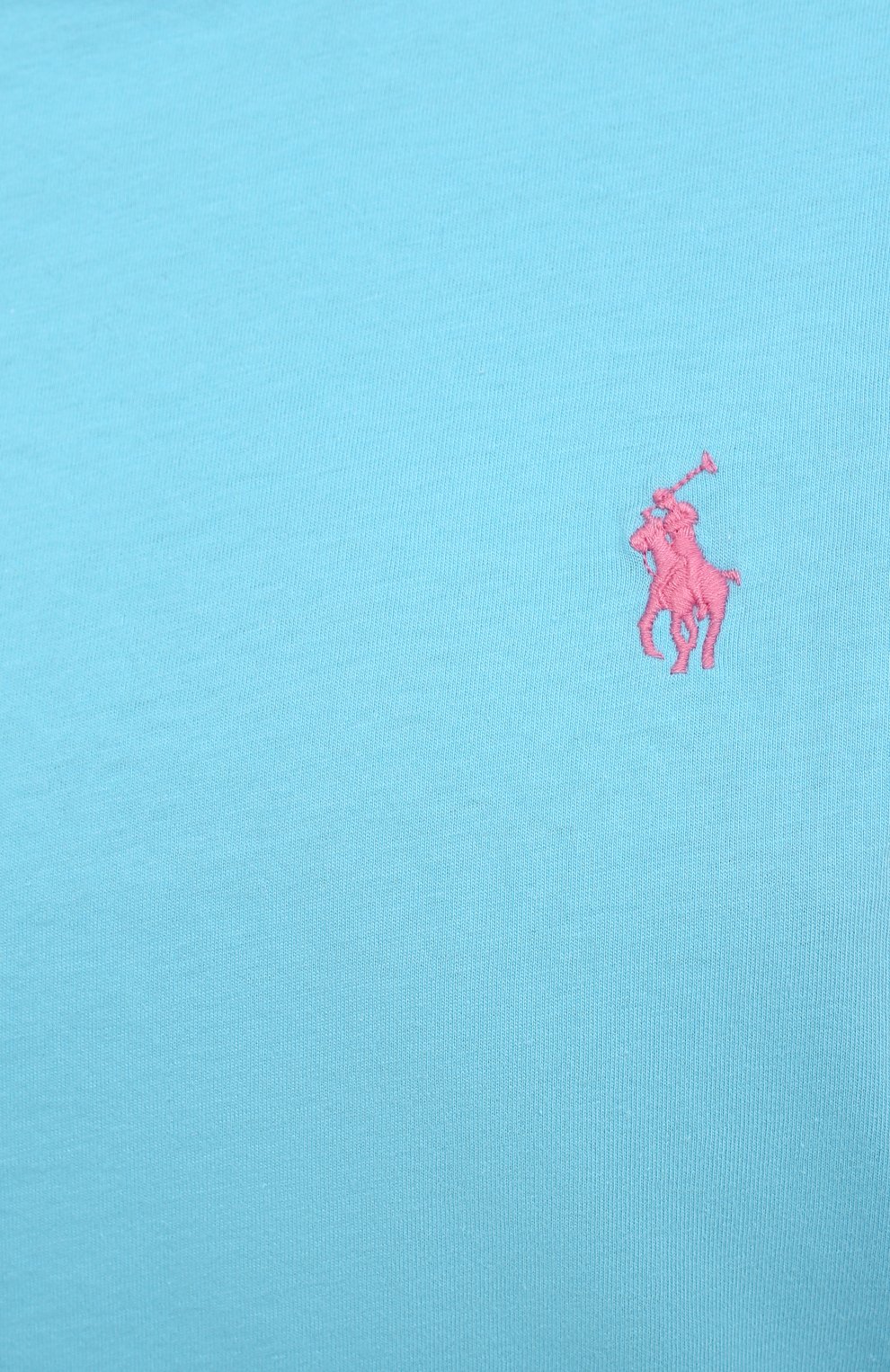 Хлопковая футболка POLO RALPH LAUREN голубого цвета по цене 8995 руб., арт. 211847073, фото 5 Хлопковая футболка POLO RALPH LAUREN, арт. 211847073, фото 5