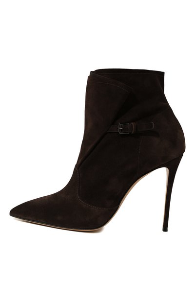 Замшевые ботильоны CASADEI темно-коричневого цвета по цене 99500 руб., арт. 1R353Z1001N0MAD2413, фото 4 Замшевые ботильоны CASADEI, арт. 1R353Z1001N0MAD2413, фото 4