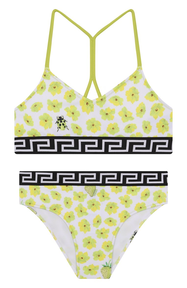 Детского раздельный купальник VERSACE желтого цвета, арт. 1018704/1A13285/8A-14A | Фото 1 (Нос: Не проставлено; Материал внешний: Синтетический материал; Девочки Кросс-КТ: Купальники-пляж; Принт: С принтом; Материал подклада: Синтетический материал; Ростовка одежда: 10 - 11 лет | 140 - 146см, 8 лет | 128 см, 12 лет | 152 см, 16 лет | 164 см)