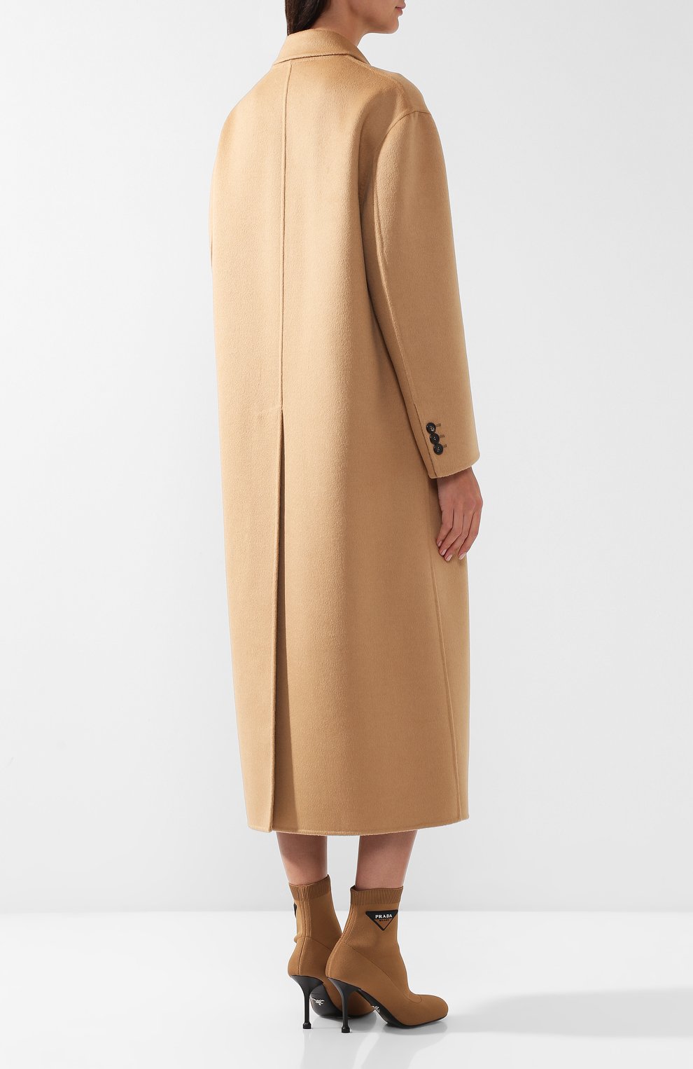 Двубортное шерстяное пальто PRADA, арт. P677HY-03H-F0040, фото 4