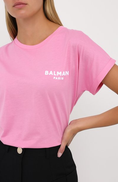 Хлопковая футболка BALMAIN, арт. UF11351/I382, фото 3