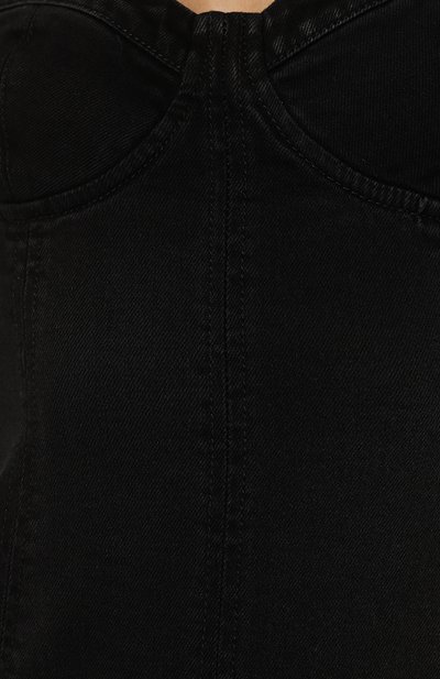 Джинсовое платье VERSACE JEANS COUTURE черного цвета по цене 58850 руб., арт. 73HA0956-73DP956 D STR BLK B SL0UCHY24/DW040D11, фото 5 Джинсовое платье VERSACE JEANS COUTURE, арт. 73HA0956-73DP956 D STR BLK B SL0UCHY24/DW040D11, фото 5