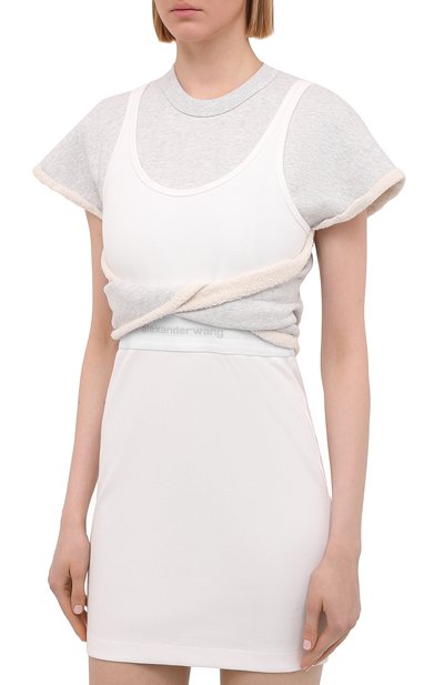 Платье ALEXANDERWANG.T серого цвета по цене 45150 руб., арт. 4CC2216125, фото 3 Платье ALEXANDERWANG.T, арт. 4CC2216125, фото 3