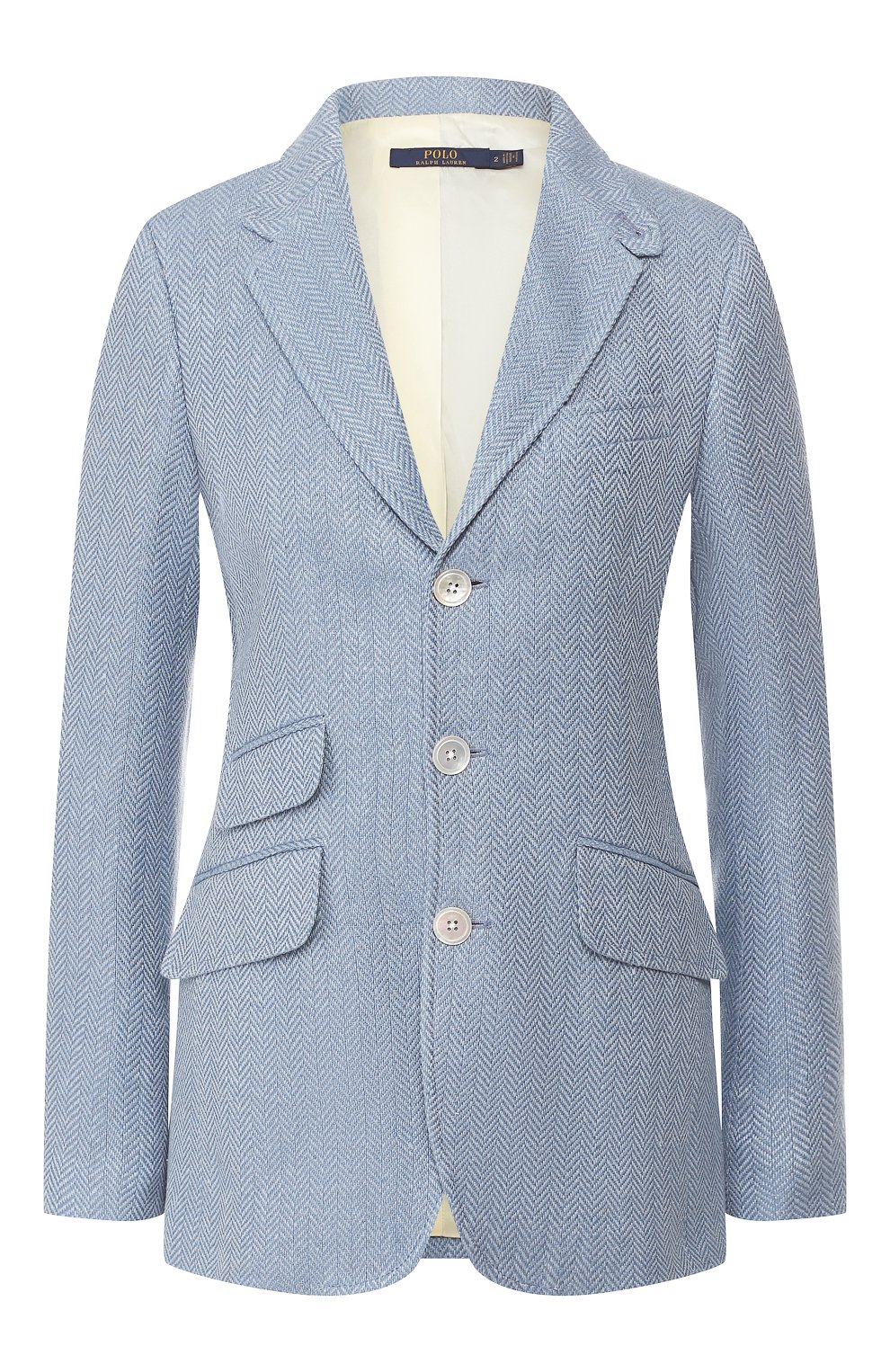 Жакет из смеси льна и шелка POLO RALPH LAUREN синего цвета по цене 72600 руб., арт. 211780939, фото 1 Жакет из смеси льна и шелка POLO RALPH LAUREN, арт. 211780939, фото 1