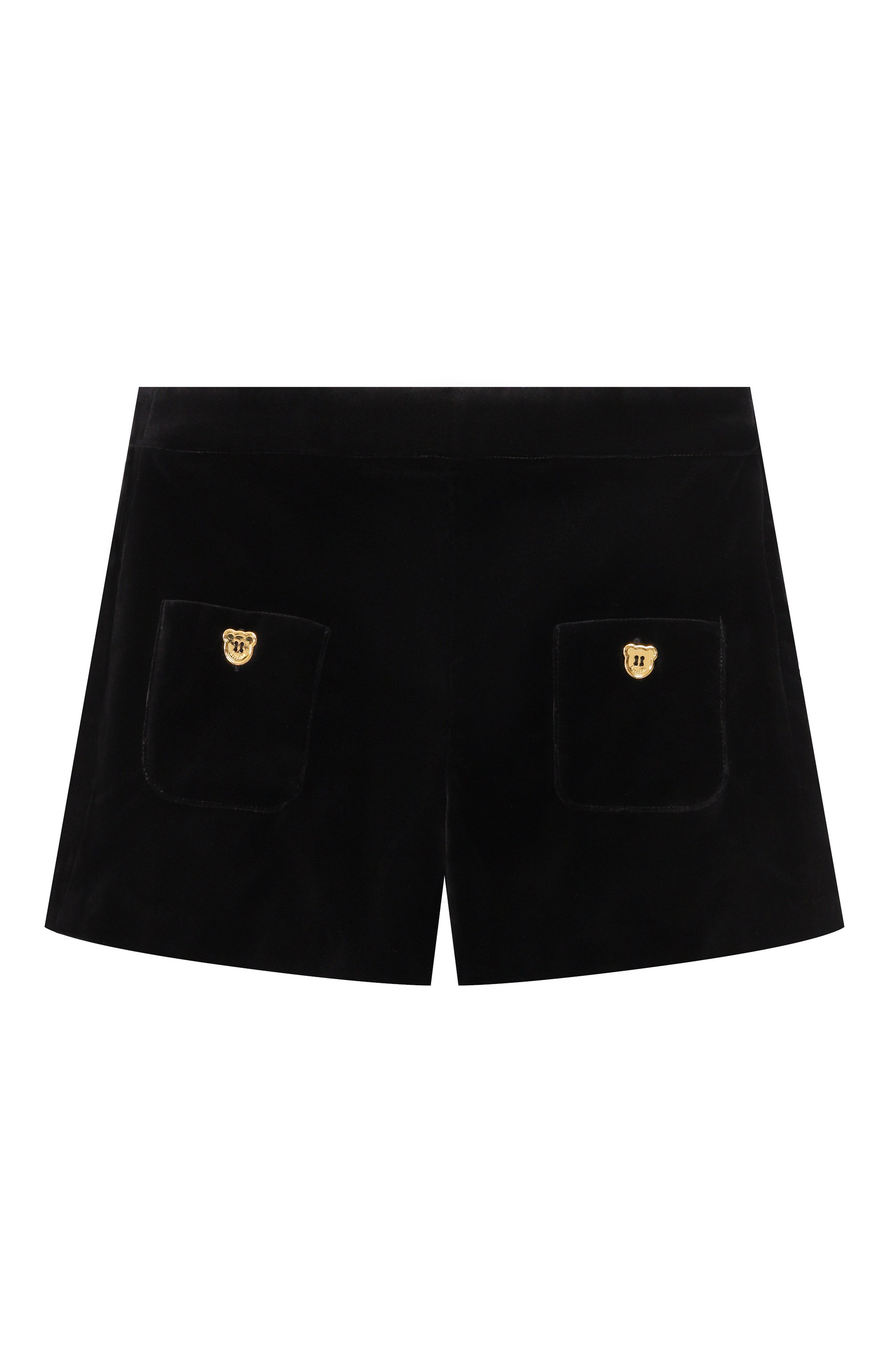 Хлопковые шорты MOSCHINO черного цвета по цене 24000 руб., арт. HDQ01V/LWA07/10-14, фото 1 Хлопковые шорты MOSCHINO, арт. HDQ01V/LWA07/10-14, фото 1