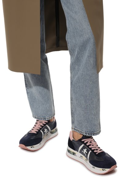 Комбинированные кроссовки conny PREMIATA синего цвета по цене 23500 руб., арт. C0NNY/VAR5613, фото 3 Комбинированные кроссовки conny PREMIATA, арт. C0NNY/VAR5613, фото 3