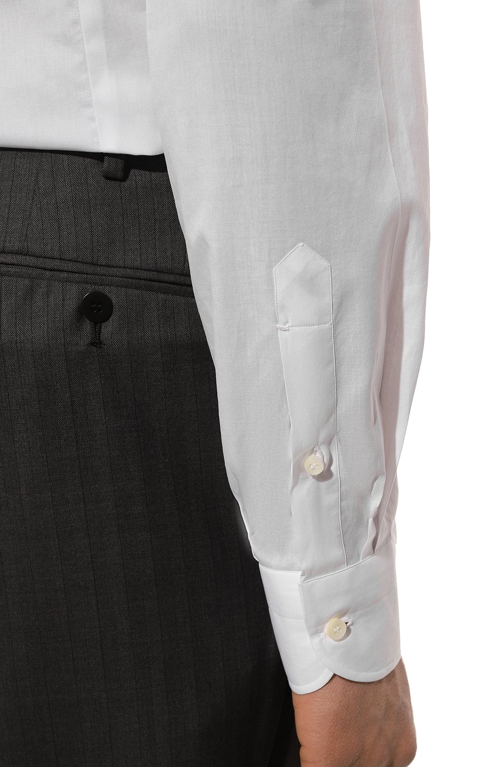 Хлопковая сорочка LUIGI BORRELLI белого цвета по цене 49400 руб., арт. SR12447/FELICE/ST/EV1/PC, фото 6 Хлопковая сорочка LUIGI BORRELLI, арт. SR12447/FELICE/ST/EV1/PC, фото 6