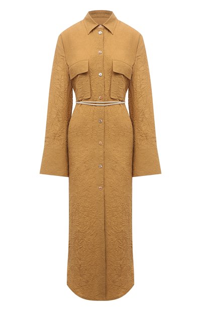 Женское платье из вискозы NANUSHKA, арт. FRUMA_CAMEL_CRINKLED FSC VISC0SE SHIRTING