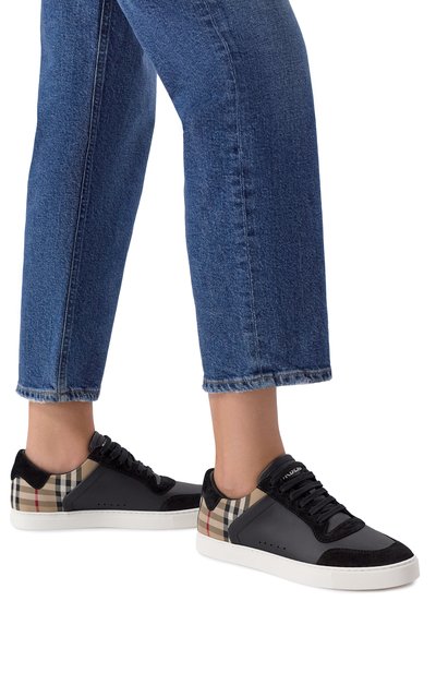 Комбинированные кеды BURBERRY, арт. 8070818, фото 2