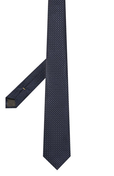 Шелковый галстук CANALI темно-синего цвета по цене 18300 руб., арт. 18/HJ03500, фото 3 Шелковый галстук CANALI, арт. 18/HJ03500, фото 3