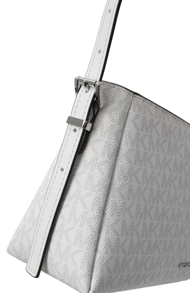 Женская сумка moore MICHAEL MICHAEL KORS белого цвета, арт. 32R5S90C6V | Фото 3 (Размер: medium; Материал: Текстиль, Канва)