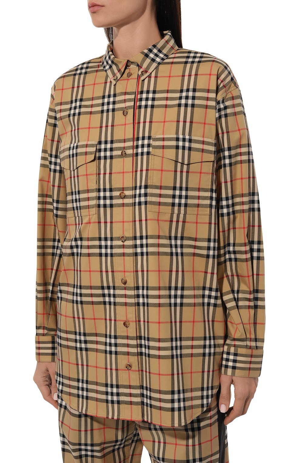 Хлопковая рубашка BURBERRY, арт. 8083146, фото 3