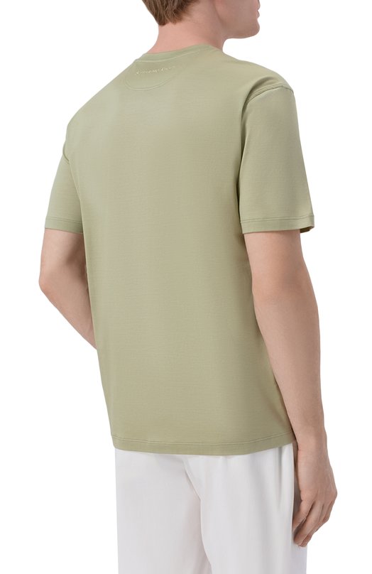 Хлопковая футболка Stefano Ricci MNH6205360/TE0001 Зелёный  MNH6205360/TE0001 Фото 4